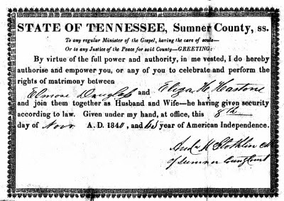 Eliza Allen remarriage cert